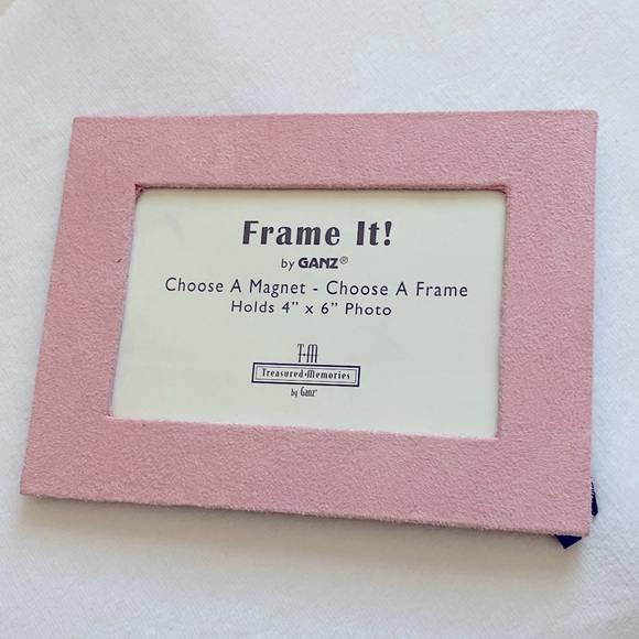 Pink Suede Covered Magnetic Picture Frame - Picture 2 of 10